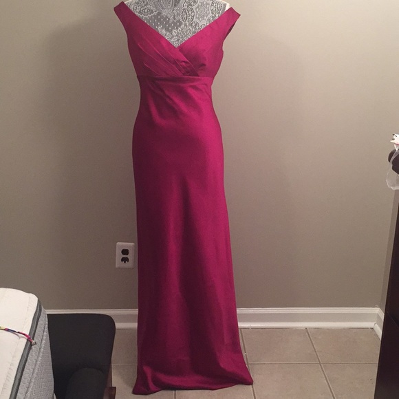 Alfred Angelo Dresses & Skirts - Magenta fitted off the shoulder prom dress